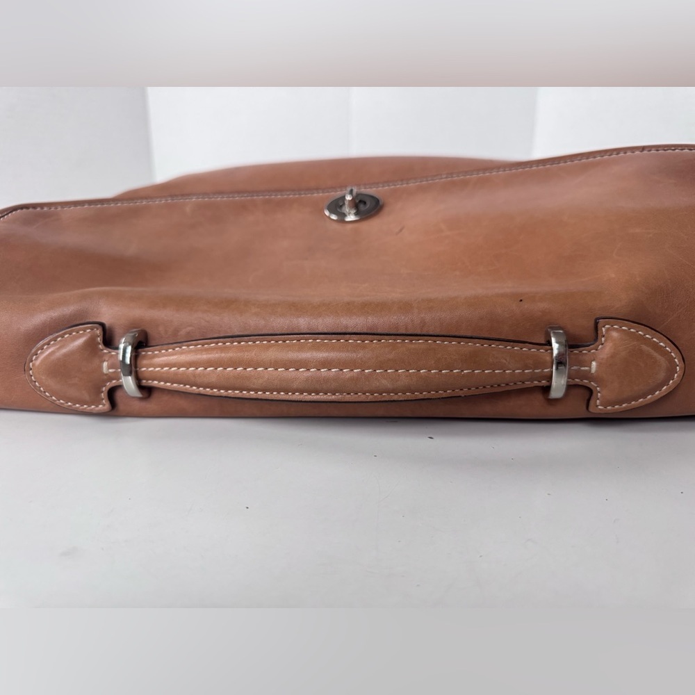 Vintage 90s Y2K COACH F70101 Tan Leather Briefcase Messenger Bag - Picture 6 of 16